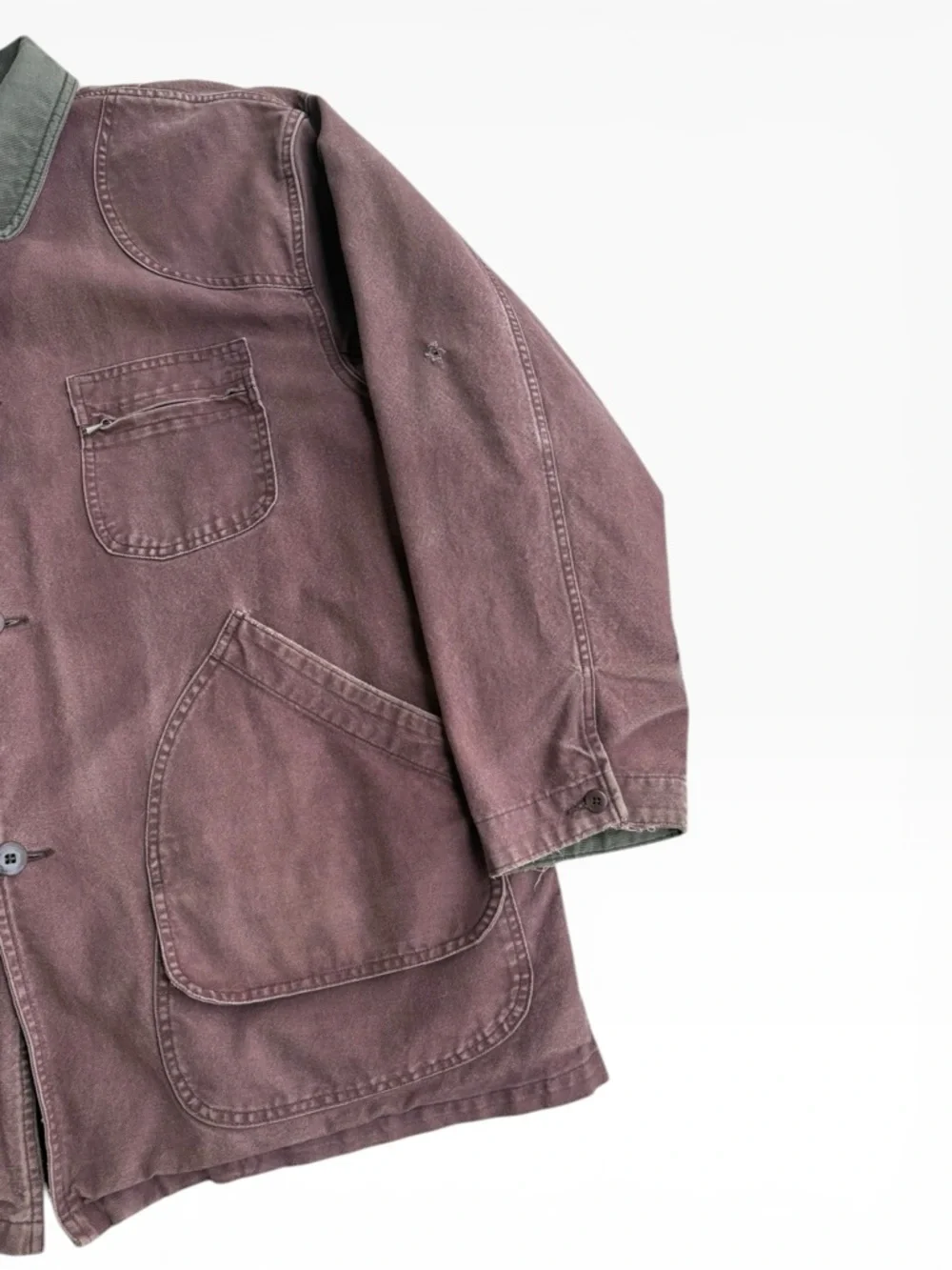 Vintage L.L. Bean PrimaLoft Field Coat Faded Canvas Plaid Lined Chore Jacket XL - Picture 3 of 8